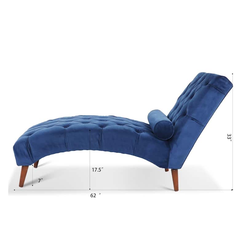 Upholstered Long Lounger Indoor Chaise Lounge Chair for Living Room.