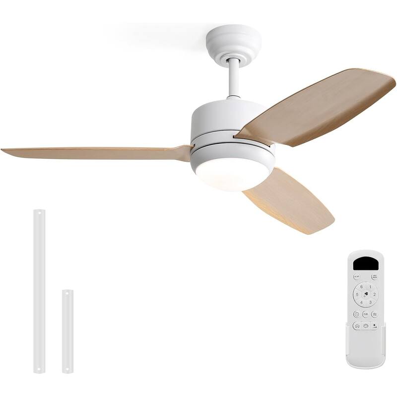 Sofucor 46''/47'' Strong Airflow High CFM Ceiling Fans with Lights and Remote Bedroom Noiseless ETL Fans