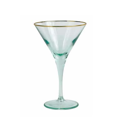 viva by VIETRI Rainbow Green Martini Glass
