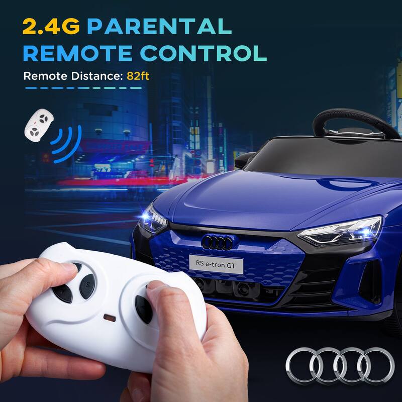 Aosom Kids Ride on Car, 12V Licensed Audi RS E-tron GT 3.1 MPH Electric Car for Kids