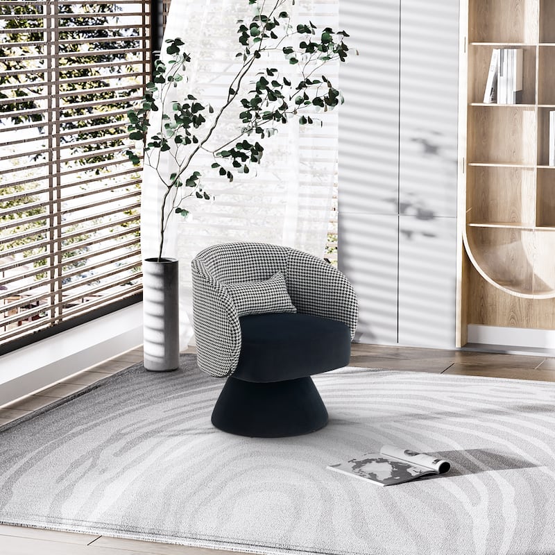 Ouyessir Teddy Sherpa Upholstered Swivel Cuddle Barrel Sofa Chairs