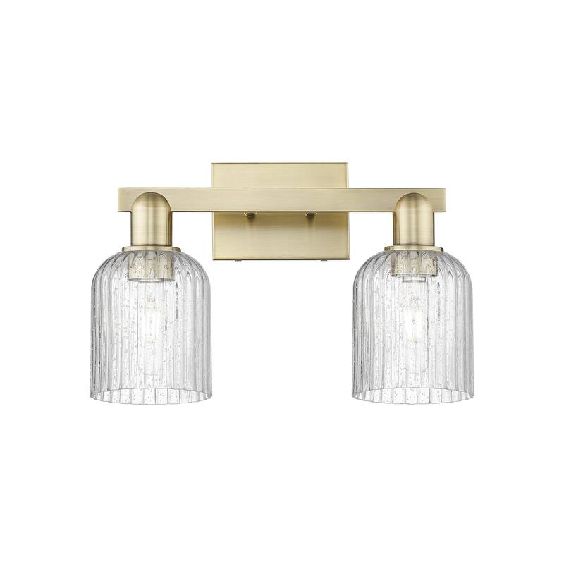 Innovations Lighting 716-2W-11-16 Bridal Veil Vanity Bridal Veil 2 - Antique Brass / Seedy