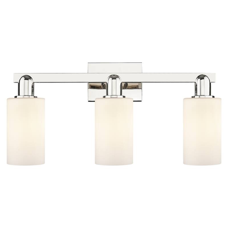 Innovations Lighting 716-3W-11-23 Clymer Vanity Clymer 3 Light 23" - Polished Nickel / Matte White
