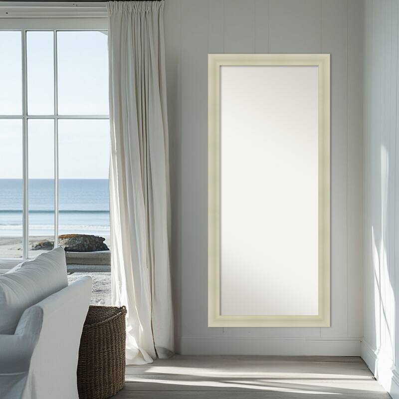 Oliver Non-Beveled Wood Framed Full-Length Floor Leaner Mirror