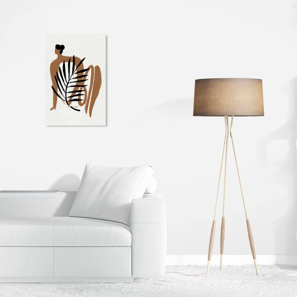 Wynwood Studio Canvas Abstract Pressed For Love Brown and Amber Modern & Contemporary Wall Art Canvas Print