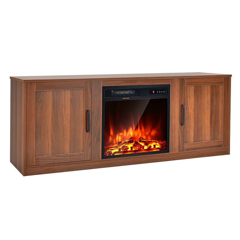 Costway 58'' Fireplace TV Stand Entertainment Console W/ 18'' Electric