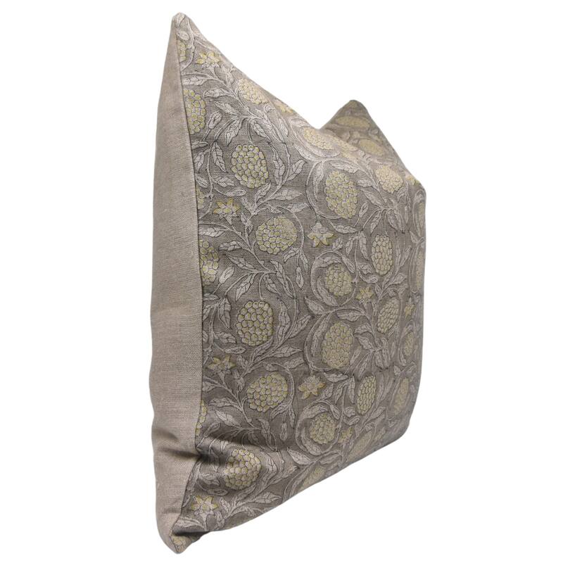 Linen Farmhouse Block print pillow Cover - Merakhi