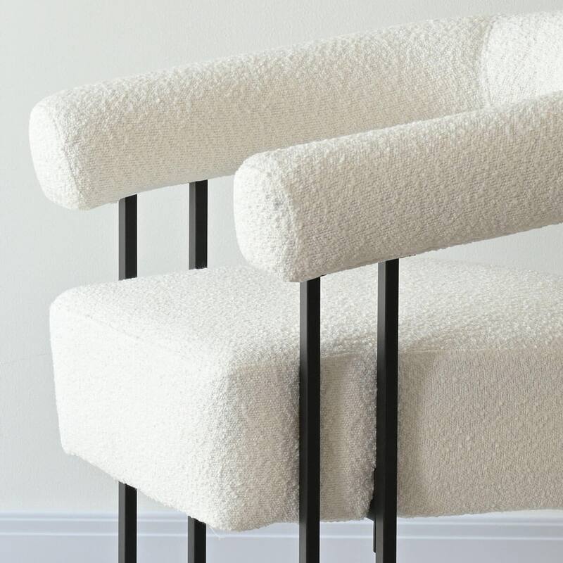 30" Wide Upholstered Boucle Accent Chair