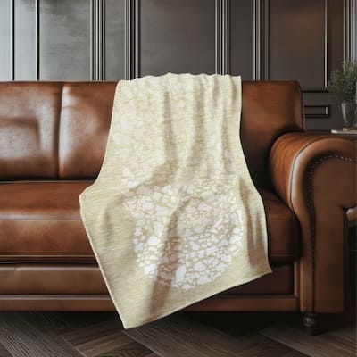 Premium Machine Washable Modern Mosaic Sherpa Throw Blanket