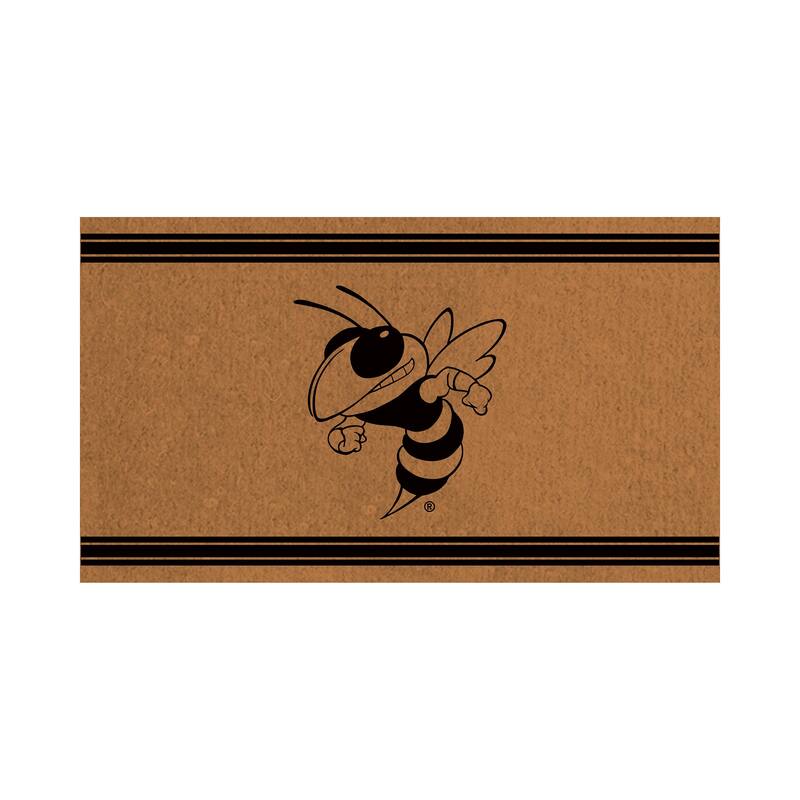 Georgia Tech Monochrome Indoor/Outdoor Coir Door Mat - 28" x 16"