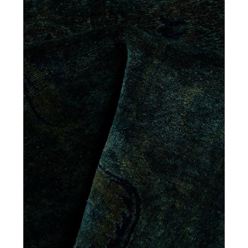 Overdyed One-of-a-Kind Hand-Knotted Area Rug - Green - 3' 1" x 5' 5"