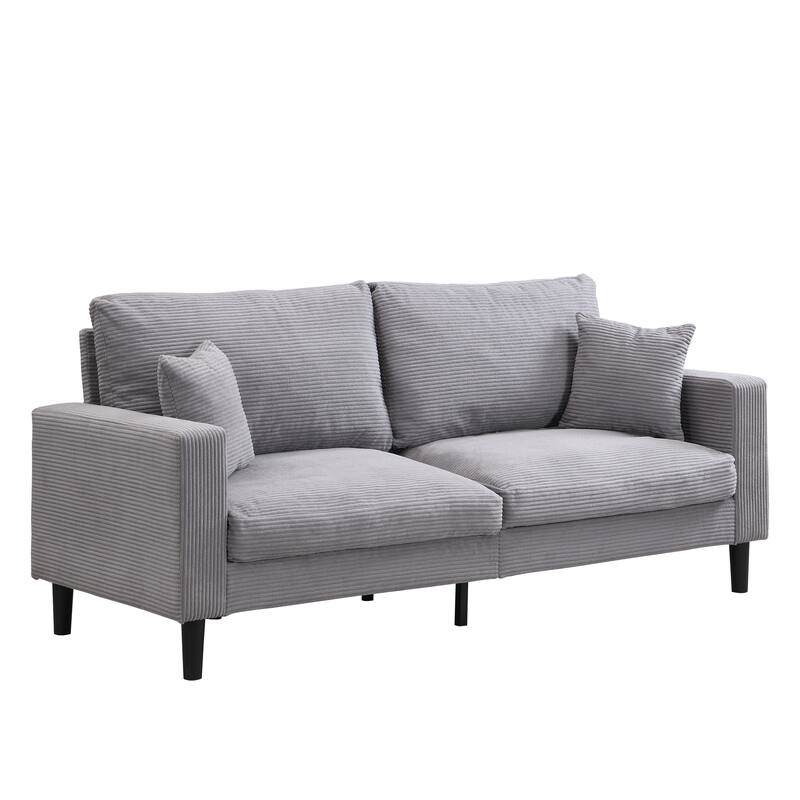 Resilience Three Seater Sofa, Wooden Frame 3 Seat Sofa - Light Grey
