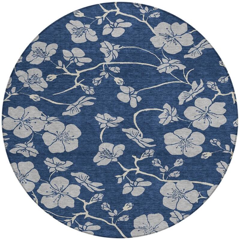 HomeRoots Floral Transitional Rectangle Outdoor Rug