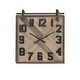 preview thumbnail 4 of 16, Brown MDF Industrial Wall Clock No Theme 27 x 24 x 2 - 24 x 2 x 27