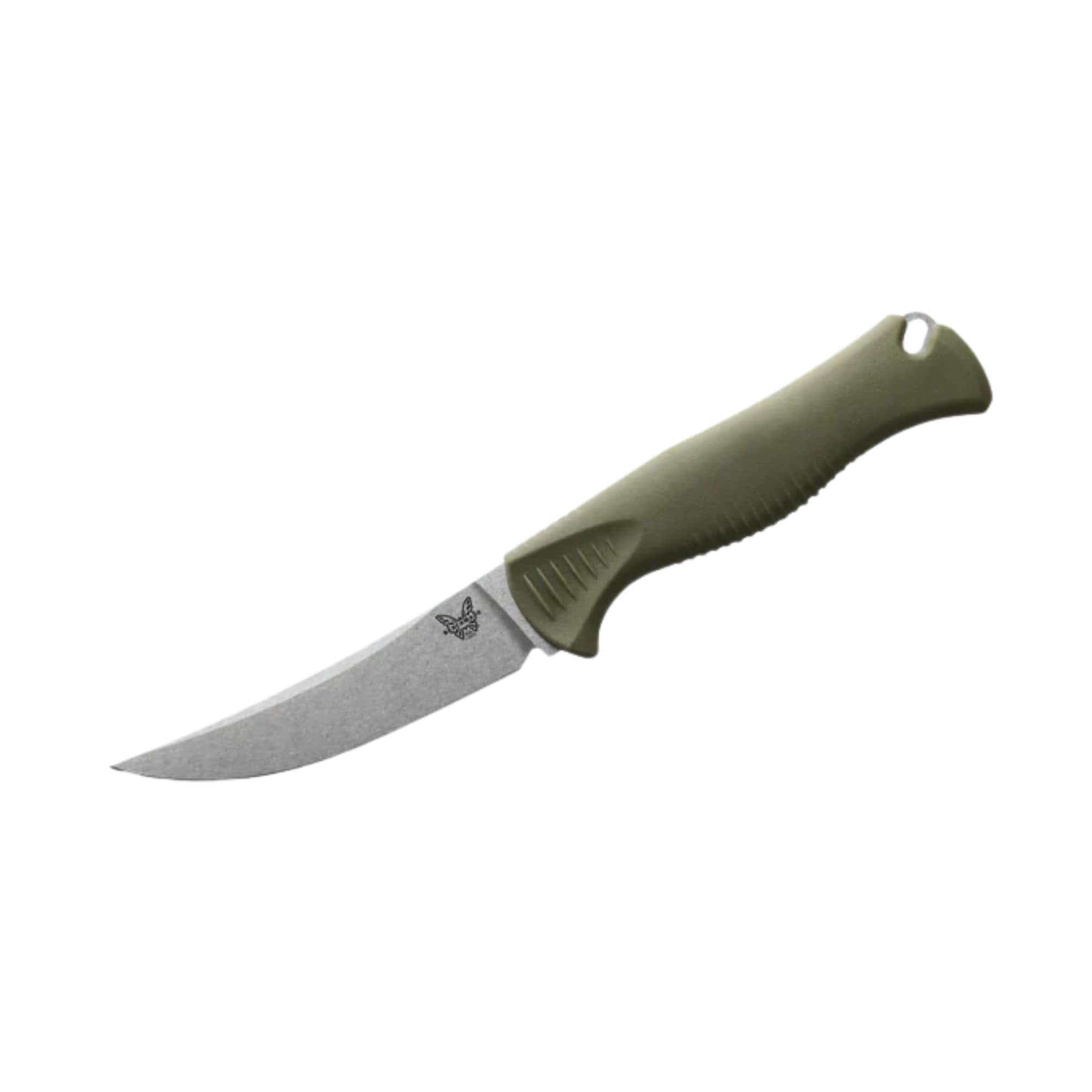 Benchmade Meatcrafter 4" Hunting and Cutlery Knife, Dark Olive Santoprene Handle