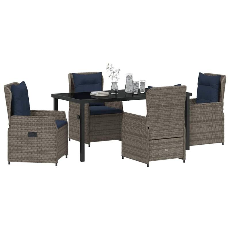 vidaXL Garden Dining Set Poly rattan
