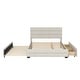 preview thumbnail 6 of 19, Queen Size Upholstered Platform Bed with Twin Size Trundle Storage Bed Frame and 2 Drawers for Kids Teens Adults
