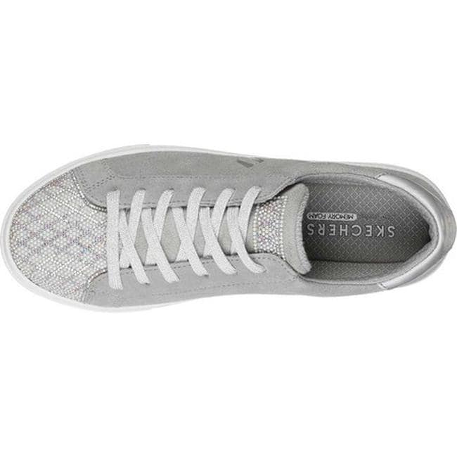 Goldie Shiny Quilter Sneaker Light Gray 