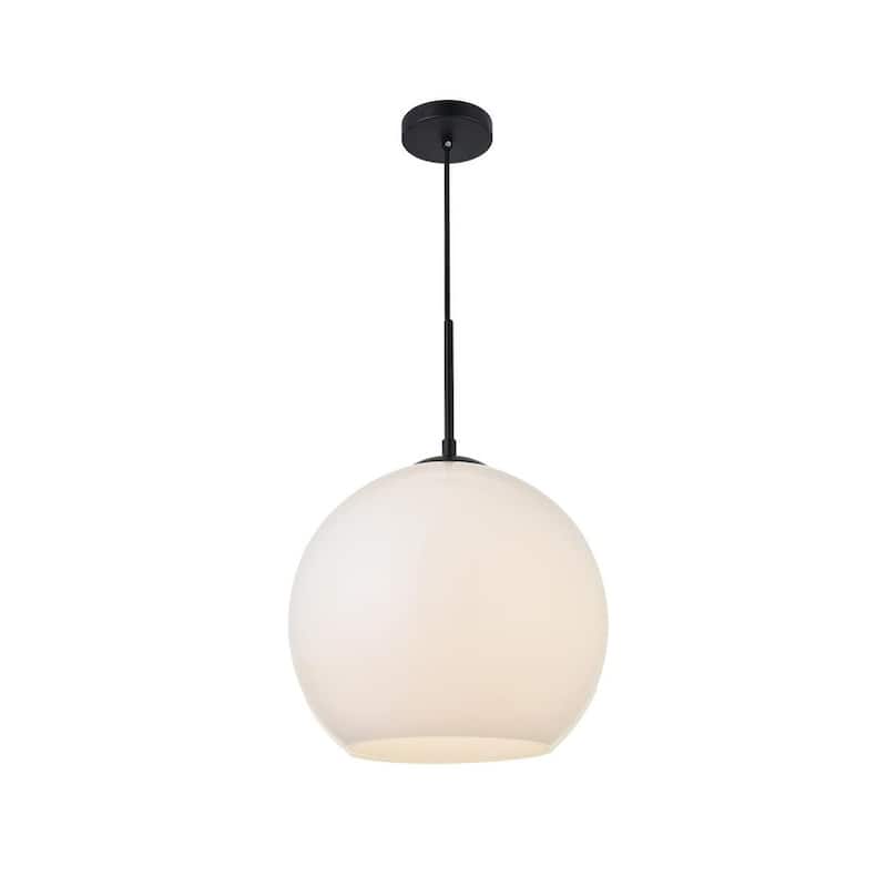 1-Light Pendant with 12 inch Frosted White Glass
