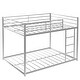preview thumbnail 10 of 11, Full over Full Metal Bunk Bed, Low Bunk Bed with Ladder