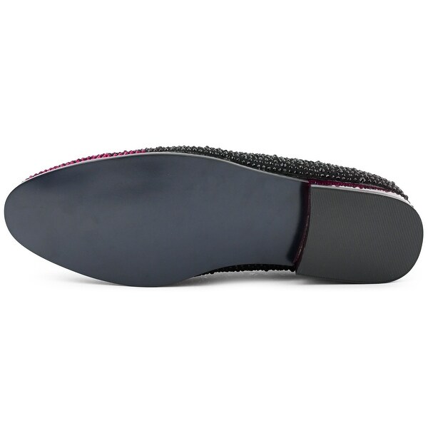 rhinestone slip on loafers