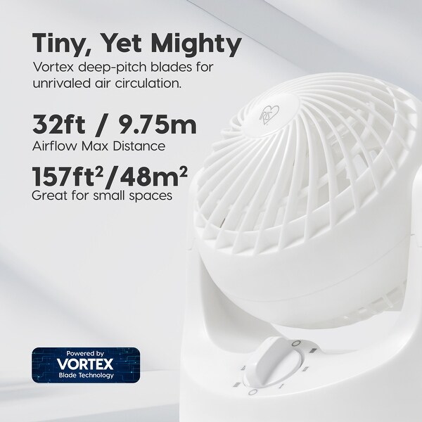 WOOZOO Mini Desktop Fan Adjustable Tilt, 3 Speeds, 3 in. Fan