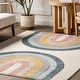 preview thumbnail 8 of 7, Nuloom Jerri Double Half Rainbow Kids Area Rug