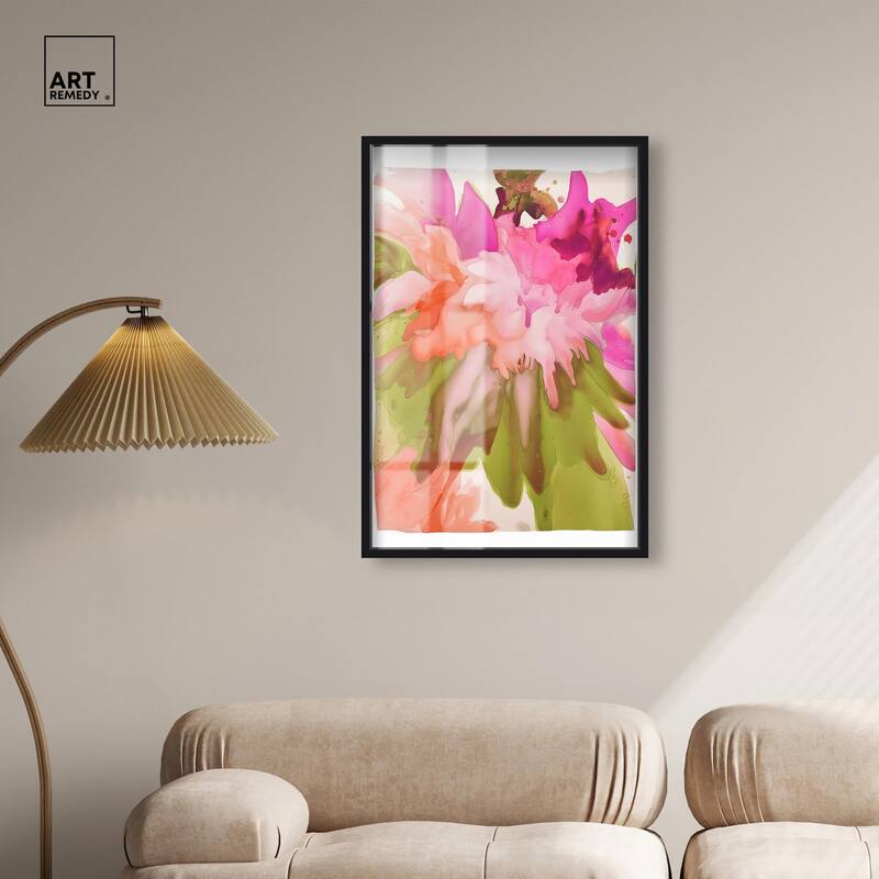 Vibrant Fluidity Floral IV Shadowbox by Art Remedy