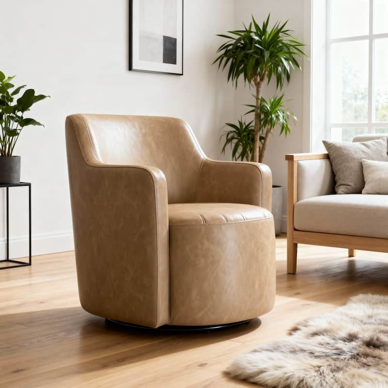 HomePop Upholstered Swivel Accent Chair