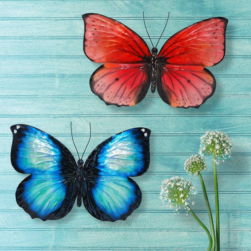 Butterfly Wall Decor Blue And Black