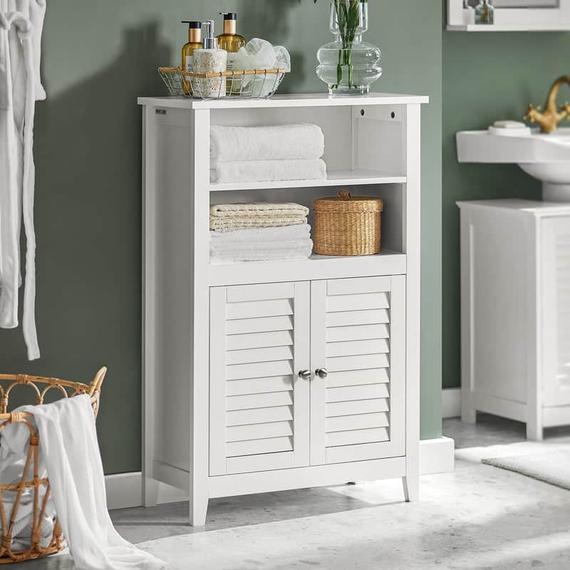 Haotian BZR13-W, Bathroom Cabinet Bathroom Shelf Bathroom Storage Cabinet Unit