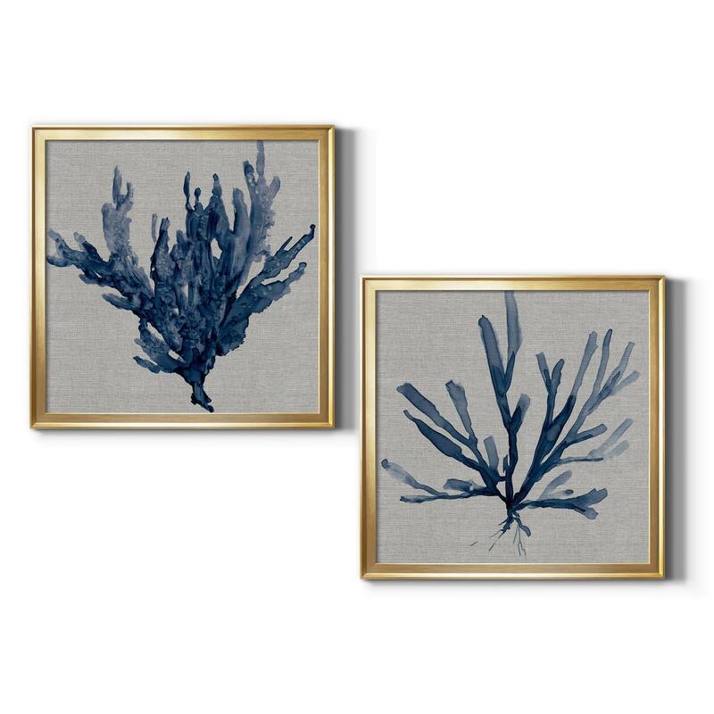 Linen Sea Coral I Premium Framed Canvas - Ready to Hang