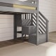 preview thumbnail 19 of 26, Max and Lily Classic Twin Low Loft with Stairs, Easy Slide and Curtain