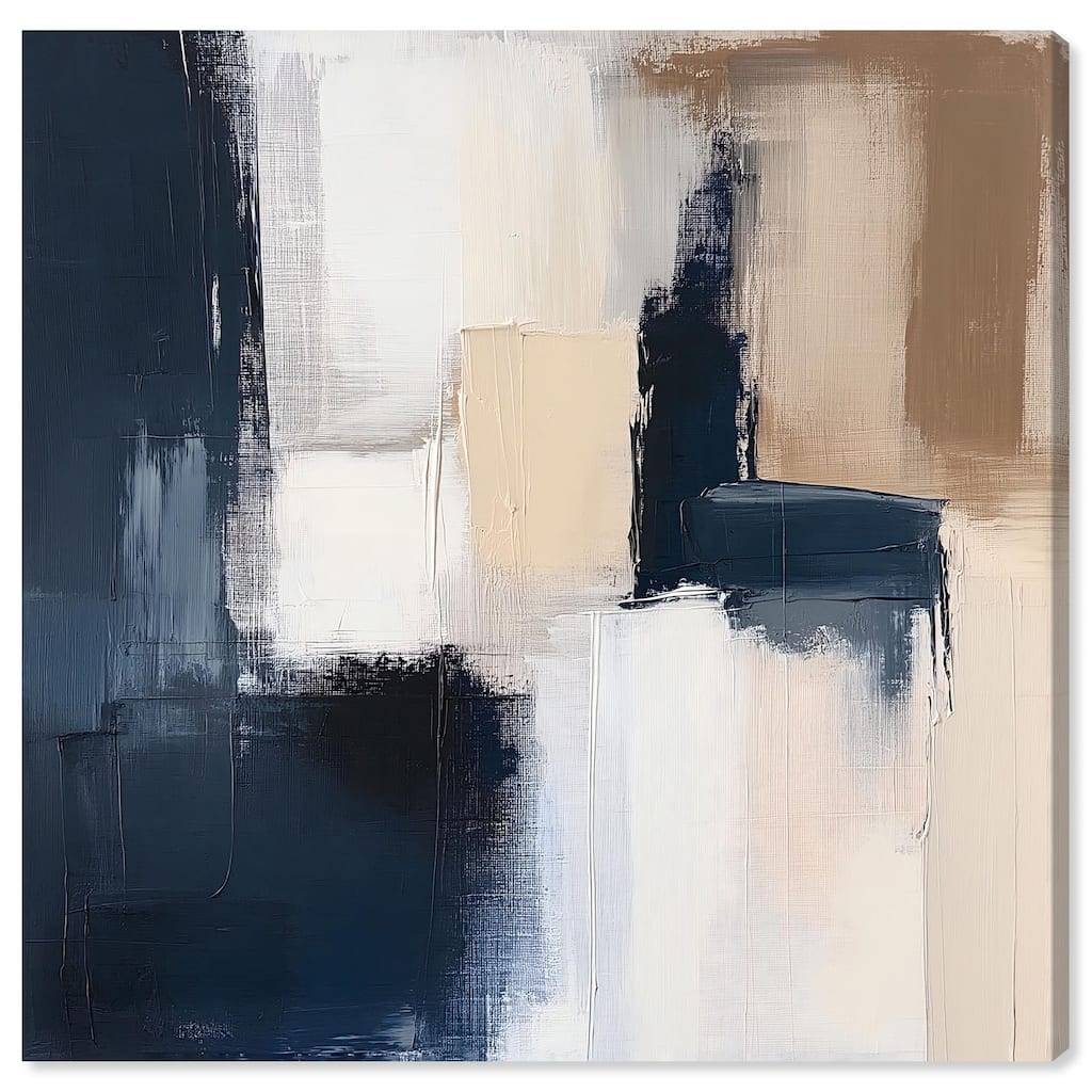 Blue Mood Depth I Canvas by Art Remedy, Gallery Wrapped