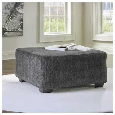 Signature Design by Ashley Biddeford Black/Gray Oversized Accent Ottoman