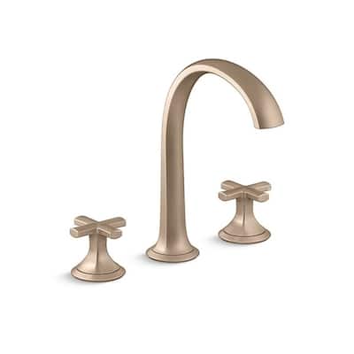 Kallista Script Bathroom Faucet with Arched Spout and Double Cross