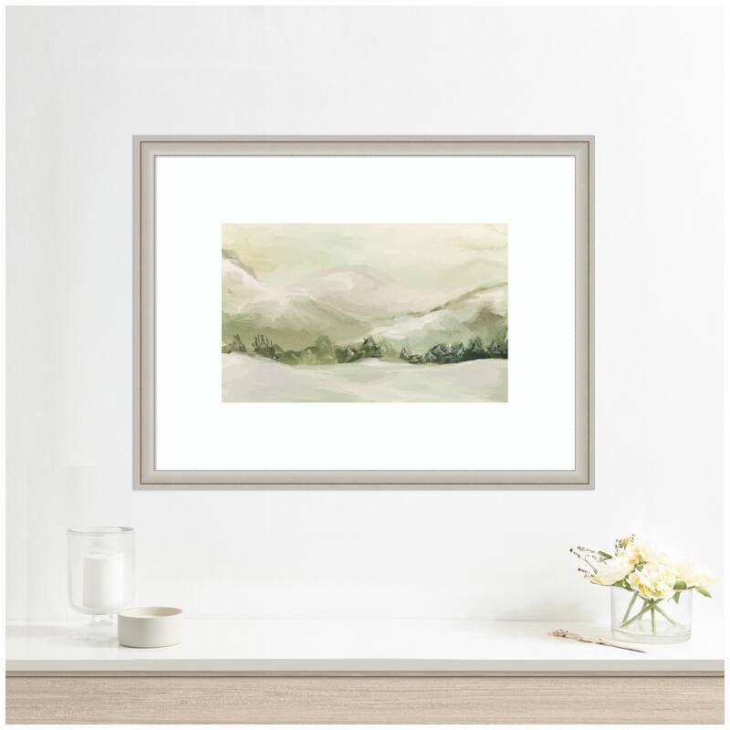 Kate and Laurel AQ Winter Landscape No. 3 by Annie Quigley Framed Wall Art Print