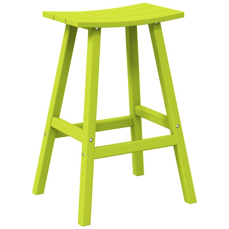 Laguna Hdpe All Weather Outdoor Patio 29" Saddle Seat Bar Stool