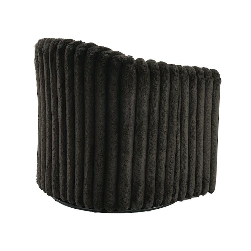 Modern Cotton Flannel Swivel Accent Chair Plush Barral Chair