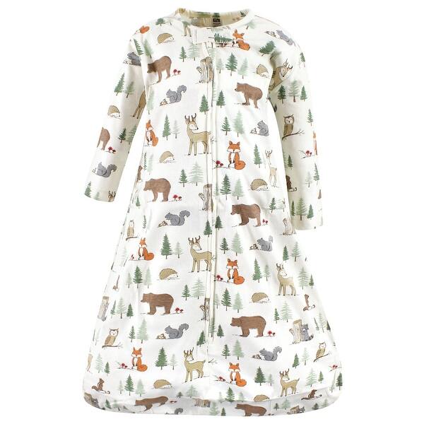 slide 1 of 1, Hudson Baby Long Sleeve Cotton Jersey Sleeping Bag, Forest Animals 0-6 Months - Forest Animals
