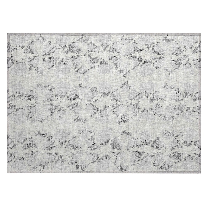 Machine Washable Indoor/ Outdoor Abstract Modern Chantille Rug