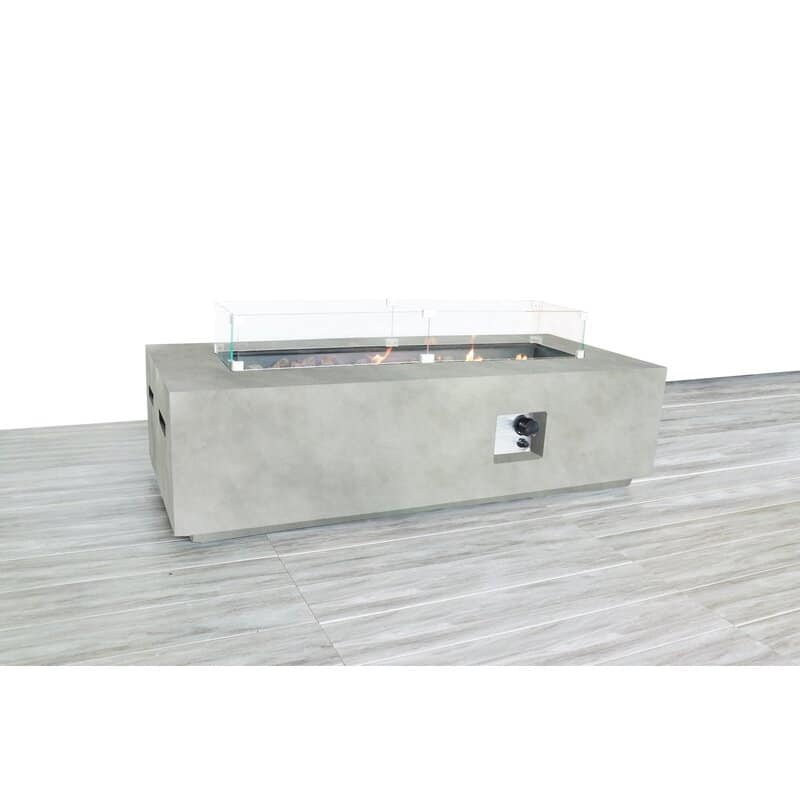 LSI Concrete Outdoor Fire Pit Table