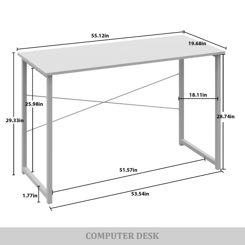 CraftPorch Modern 55-Inch Metal Computer Desk
