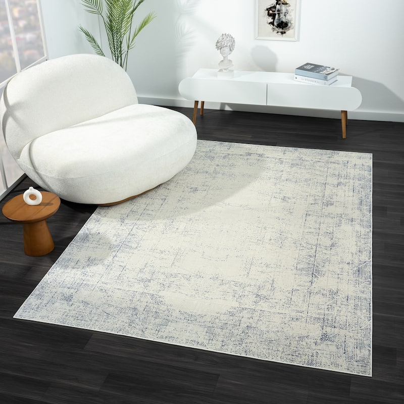 Sevita Modern Abstract, Machine Washable Indoor Area Rug