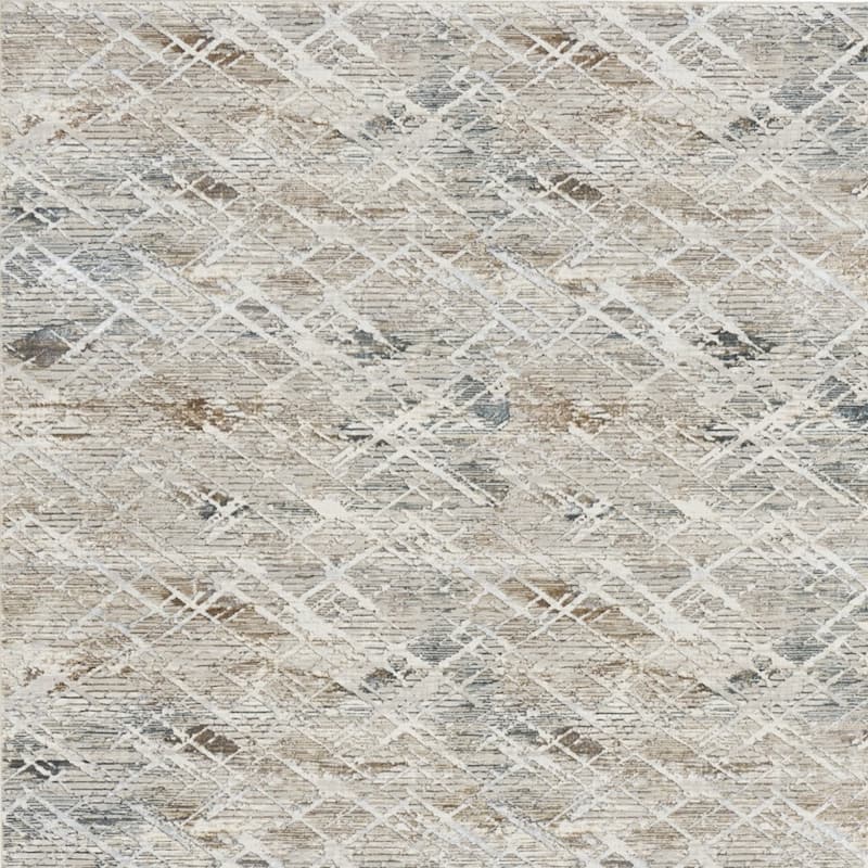 Power Loomed Abstract Modern Non Skid Stain Resistant Area Rug - 144' X '108' X '0.39