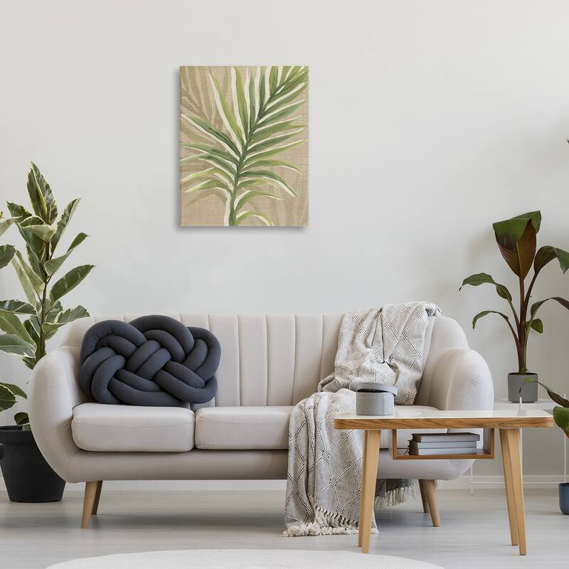 Stupell Rustic Palm Plant Canvas Wall Art Design By June Erica Vess