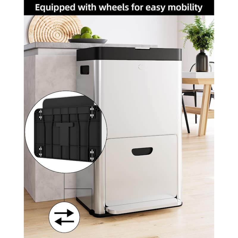 Kitchen Trash Can with Lid