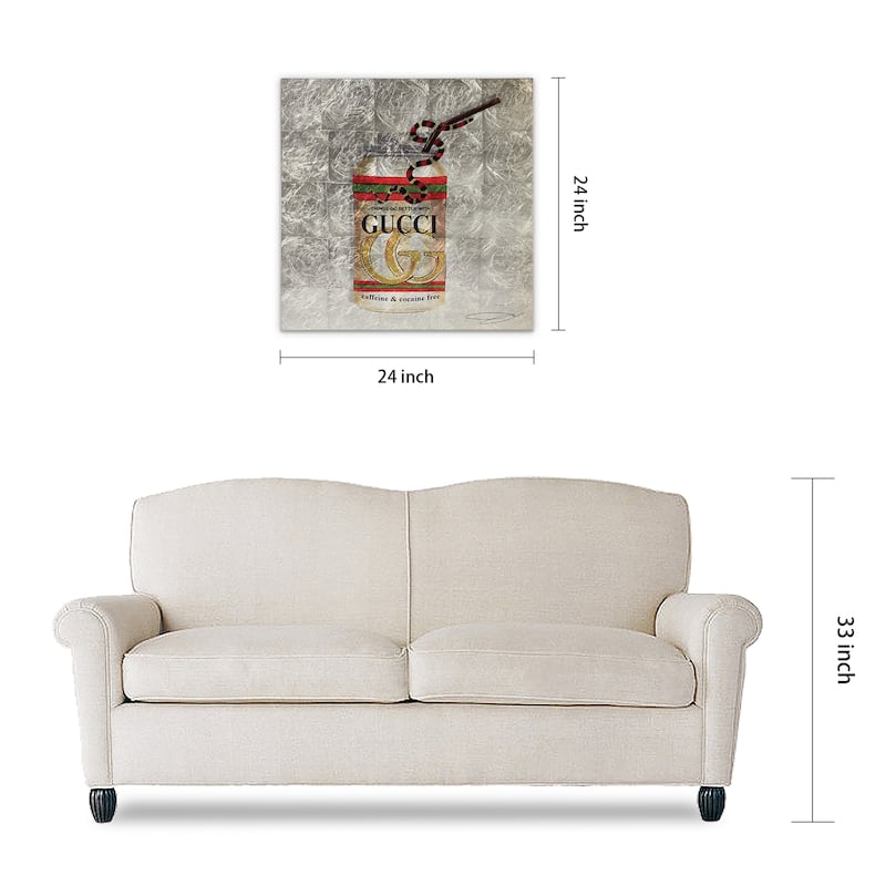 Fashion Drinks Reverse Printed Tempered Glass with Silver Leaf