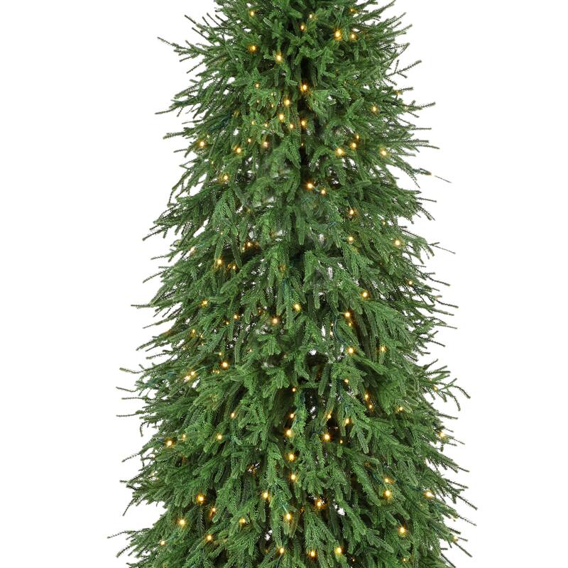 7' 3m led Easy plug Natural Touch Norfolk Tree 908t36"D700l