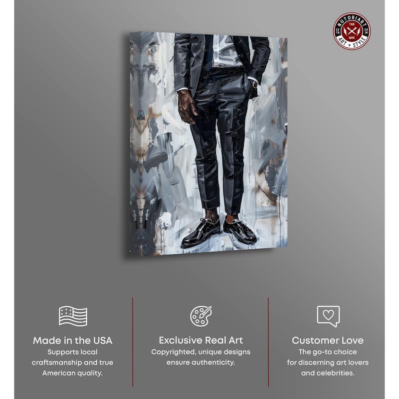 Notoriart Man Of Style Gallery Wrapped Men Style 1 Piece Canvas Wall Art